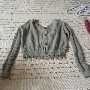 moon & madison Green Cardigan Sweater